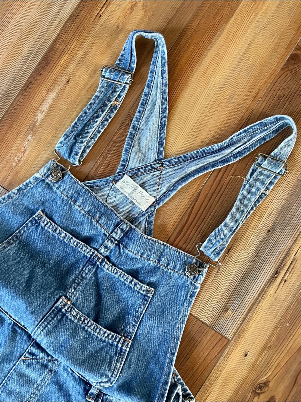 Free People "We The Free" Denim Overalls — Baggy Relaxed Fit - Picture 5 of 9